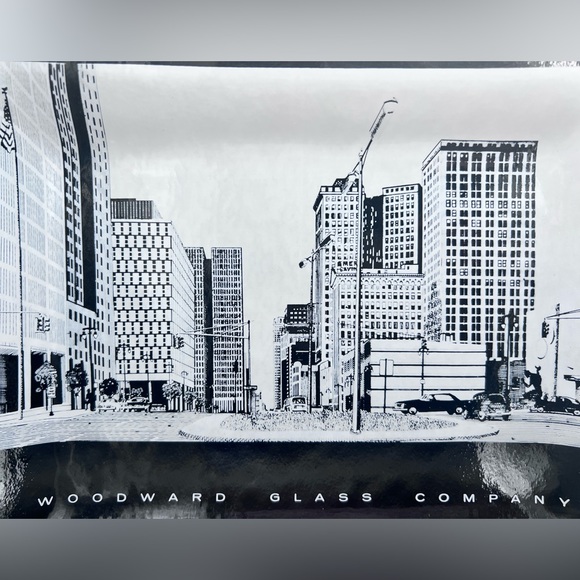 WOODWARD GLASS COMPANY Detroit Advertising Plate 1924 to 1974 VINTAGE 8.5” x 6.5 - Picture 6 of 6